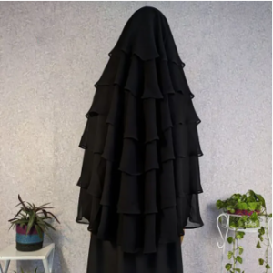 Georgette Fabrics six 6 part Hijab || জর্জেট ফেব্রিক্স সিক্স ৬ পার্ট হিজাব